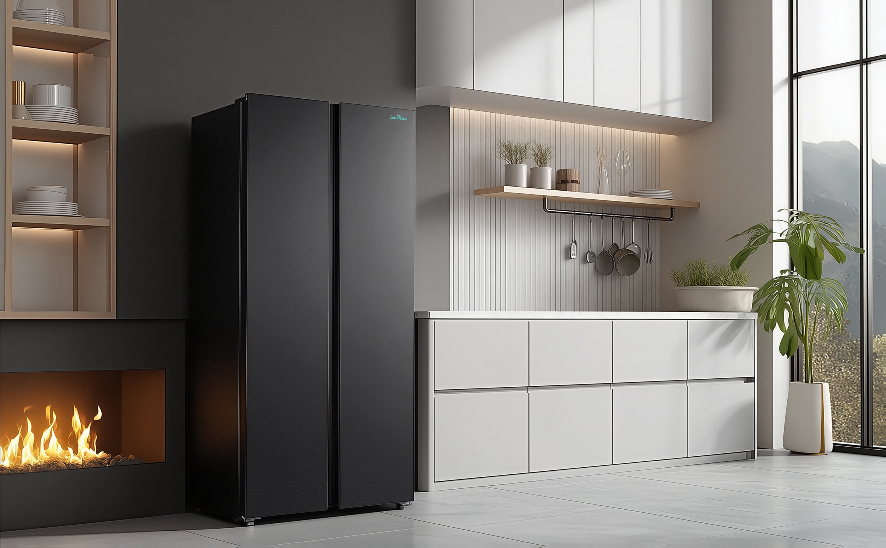 15 6 cu ft black stainless steel   refrigerator independent left freezer and right fridge temperature control Product details 2