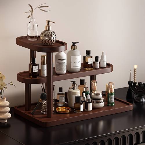 desktop dressing table skincare product organizer multi layer lipstick perfume cosmetics storage rack jewelry display rack light luxury dressing table perfume jewelry organizer multifunctional storage rack