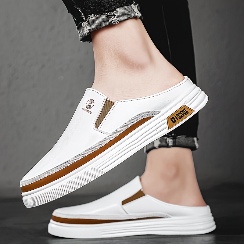 mens breathable solid color casual sports shoes summer round toe slip     outdoor   camping and casual attire outdoor leisure shoes slip   shoe details 2