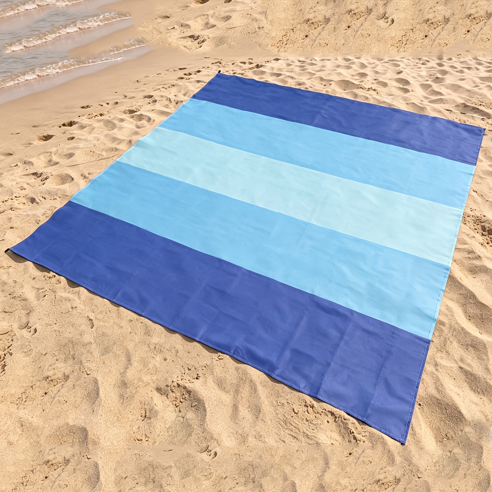Large 5pcs Outdoor Beach Blanket, Oversized Sand-Proof Picnic Mat
