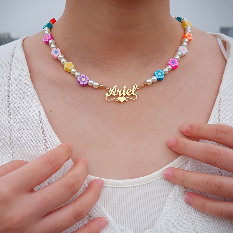 

Personalized Necklace - 18k , Accents, Pendant, Customizable Jewelry For Women, Unique