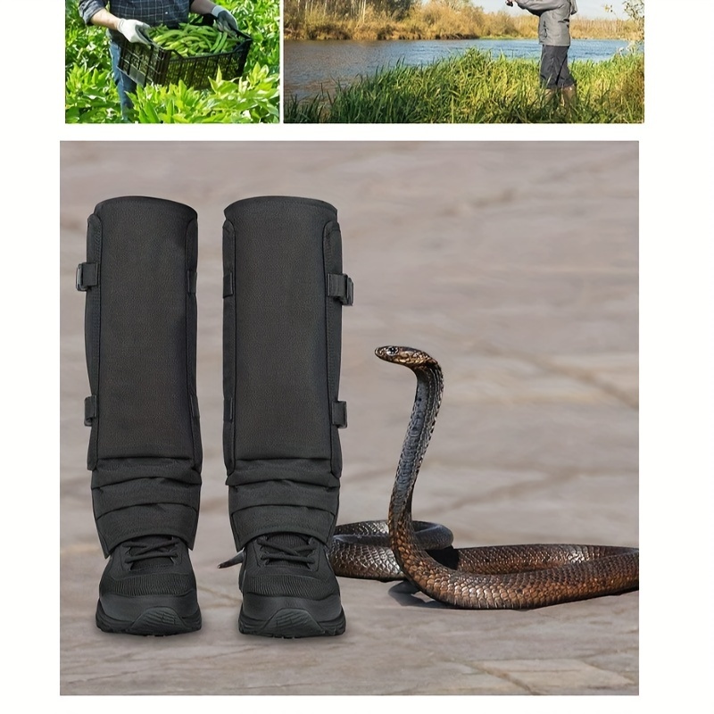 

Men's Snake Guard Gaiters, Adjustable Oxford Cloth Protective Leg Covers For Hunting, Fishing, & Farm Use - Waterproof Anti-snake Bite Safety Gear