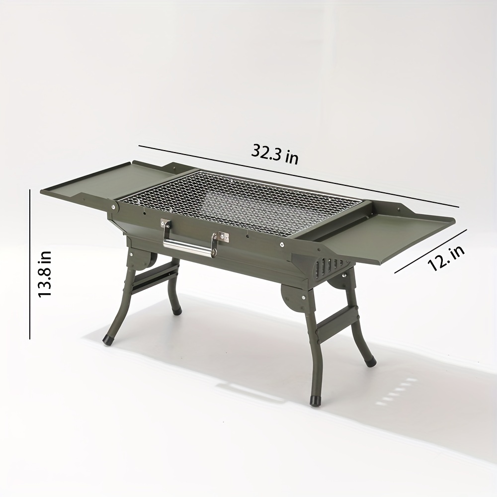 TEMU Large Barbecue Grill Bbq Outdoor Foldable Portable Barbecue Grill Charcoal Grill