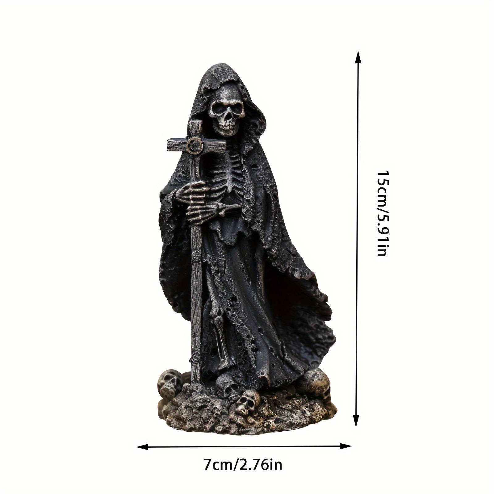 1pc Vintage Demon With - Spooky Resin Craft For Halloween Decor, Theme Tabletop Accent