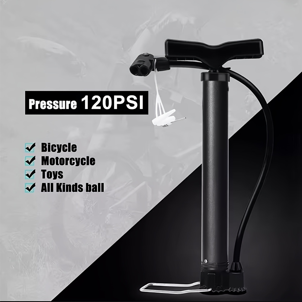 1/2/3pcs High Pressure For Bicycle Pump, Inflator With Alloy Base - Portable Mini Inflator For Bicycles, Basketballs, Electric Scooters - Up To 120psi