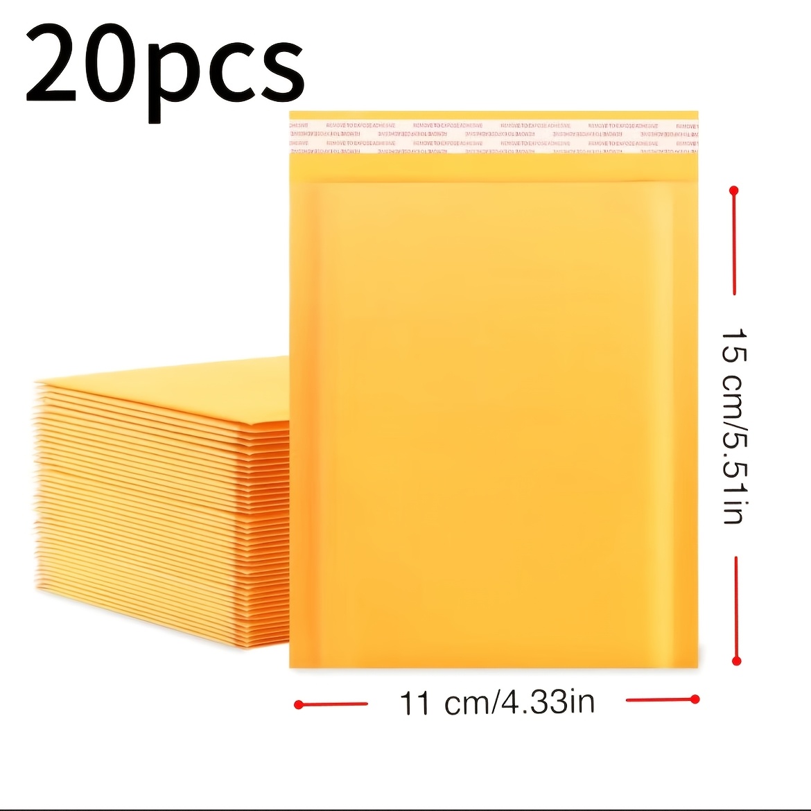 Image of 20 Envelopes, In Multiple Sizes, Small Self-sealing Mail Packaging Bags, Envelopes