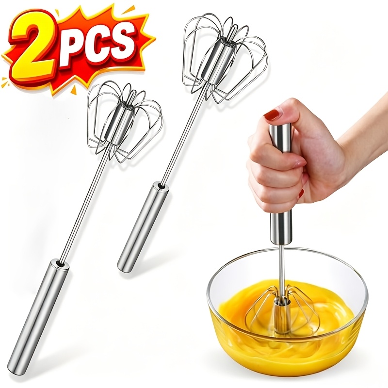 TEMU 2pcs Wireless Handheld Mixer (medium+large) -4-speed Adjustable Speed Egg Beater&mixer, Portable - Suitable For Baking, Pastry, Cream, Egg Yolk