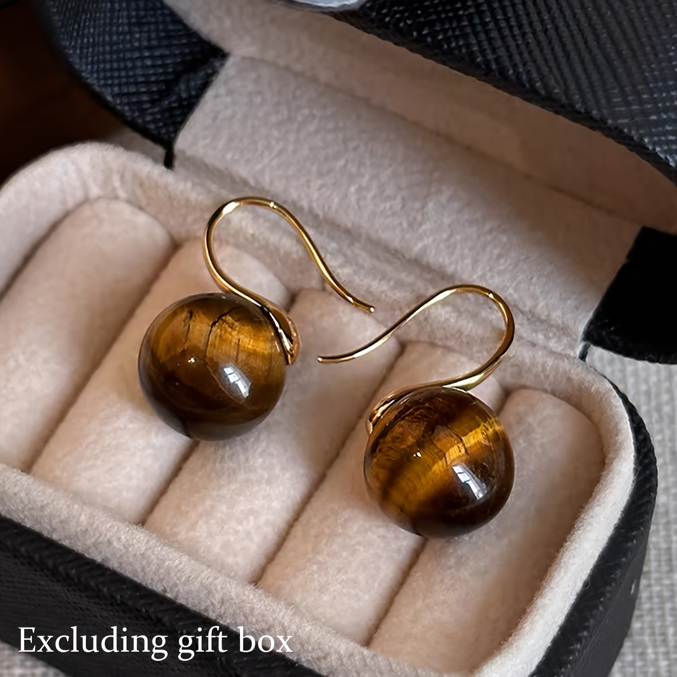 TEMU 1 Pair Of Retro Elegant Brown Fashionable Women's Copper Ear Cuffs With Small Ball Design, Unique And Uncommon For Banquets, Events, And Daily