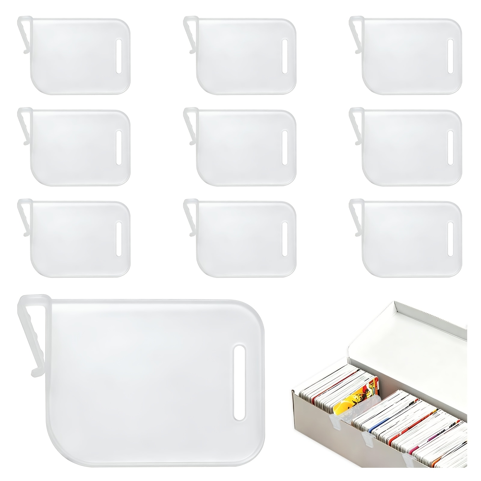 TEMU Set da 10 divisori per carte collezionabili, divisori per scatole di carte, pannelli divisori per riporre carte collezionabili/da baseball/da