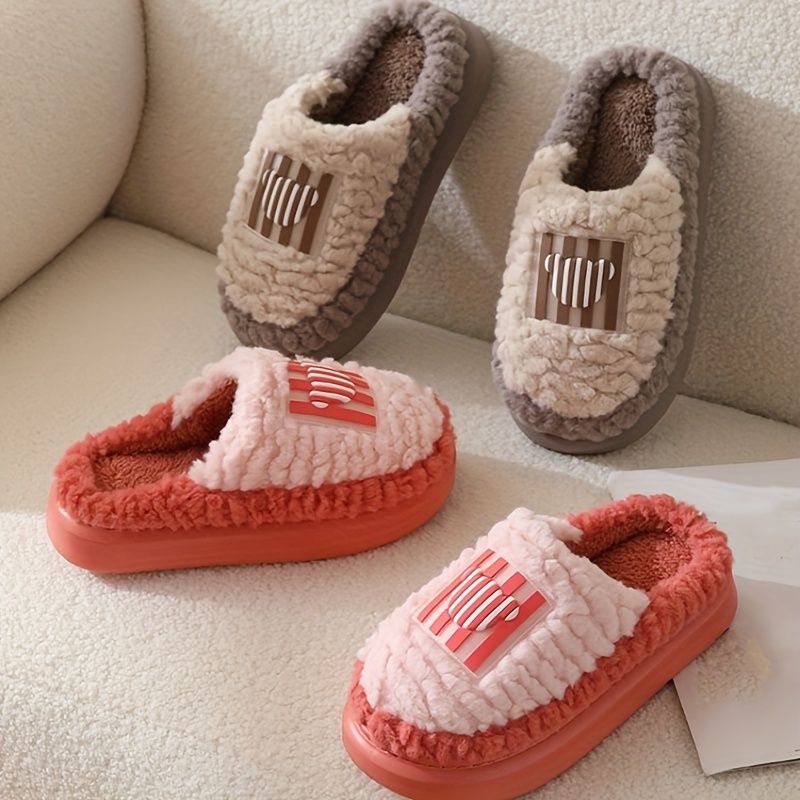 

Slippers Men's Home Winter Indoor Shoes Couple Outdoor Cold Protection Slippers