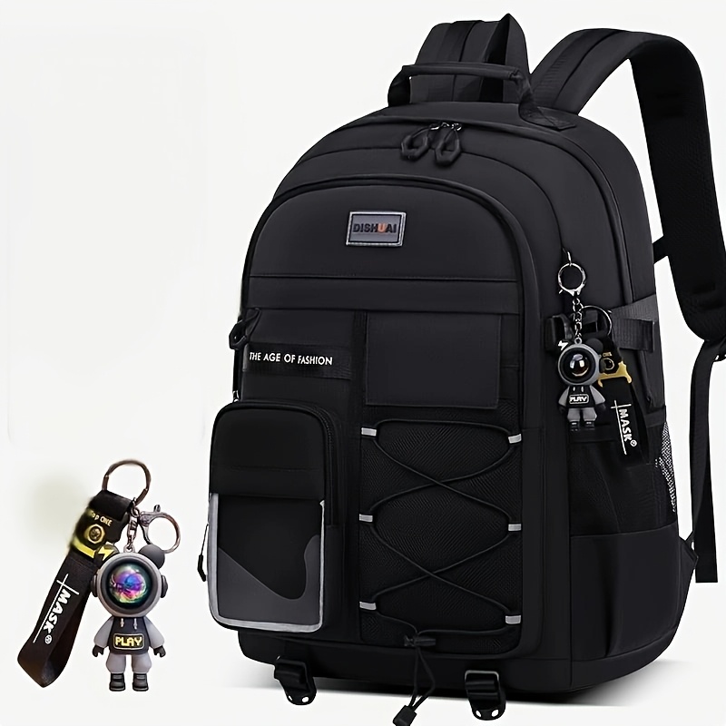 Image of Random Pendant, Stylish And Versatile Vitality High School Backpack 5350, For Teenager