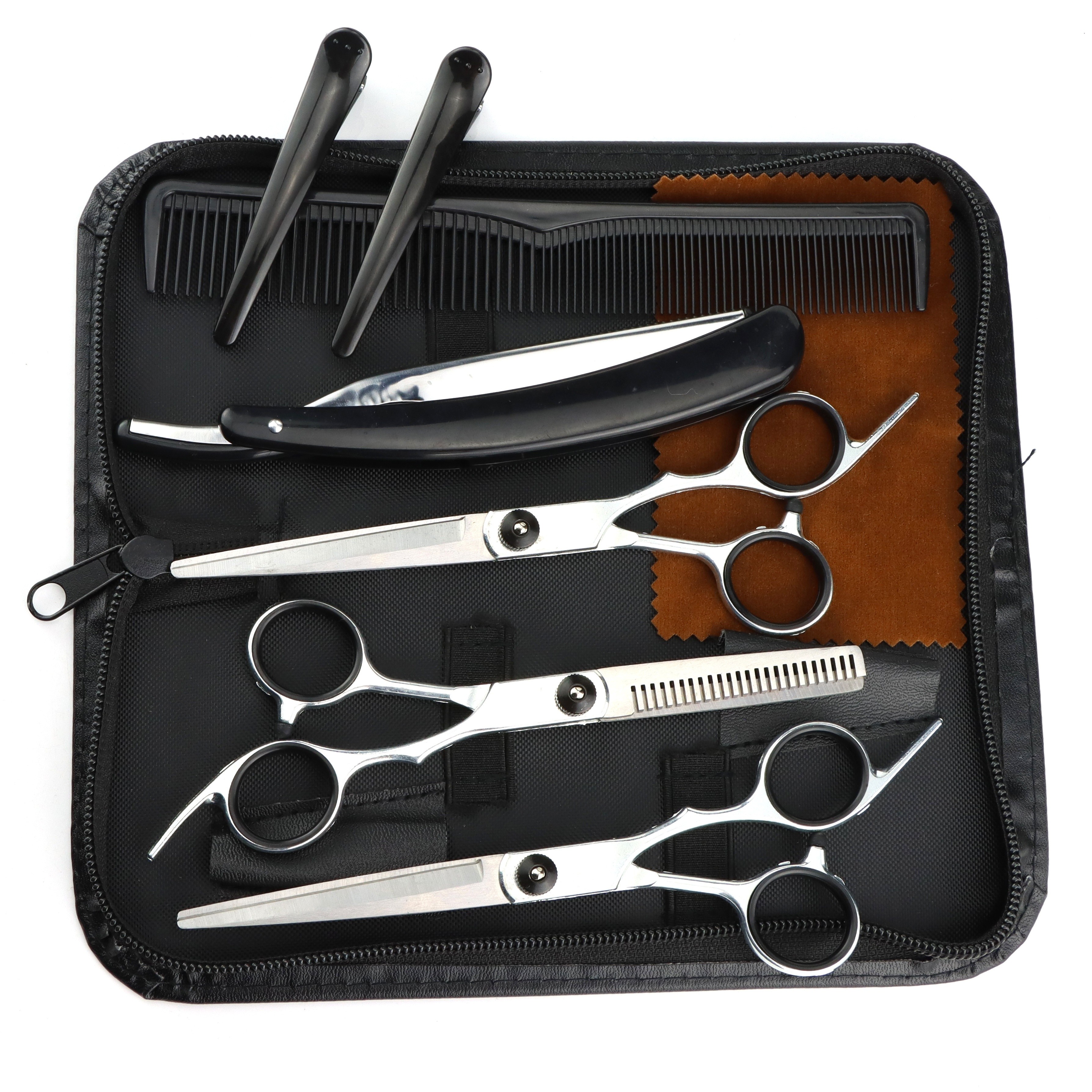 

Nepurlson 9pcs Haircut Set Comb And - For , & Use, Texturizing Shears Types, Silvery