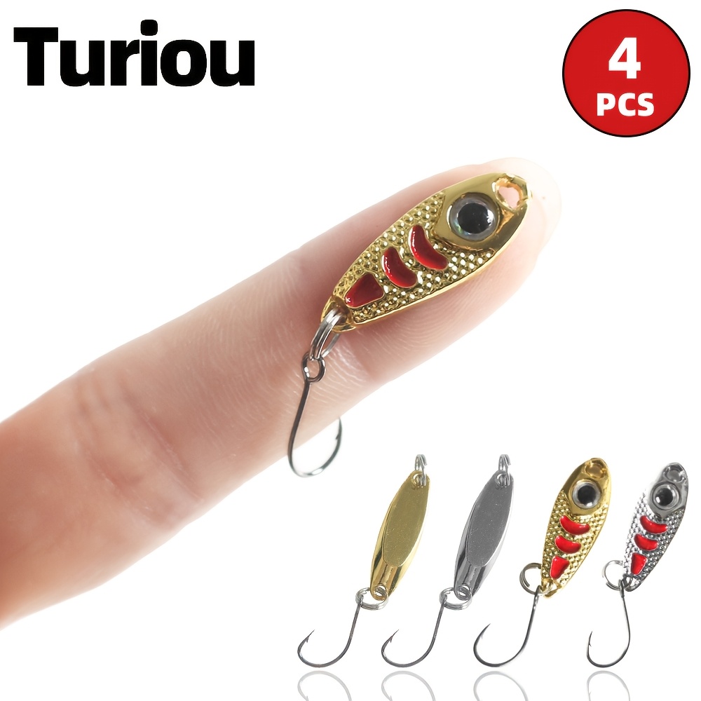 carp fishing single hook baits 4pcs micro lure small bean dot spoon single hook freshwater