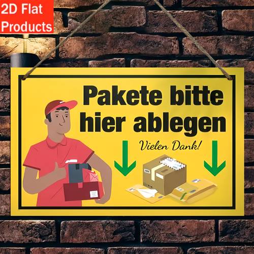 2d flat 2d flat decorative signs and plaques 1pc please place packages here humorous design for package delivery and postal staff suitable for package transport parking licenses and birthday gifts for halloween and christmas gifts 2d flat