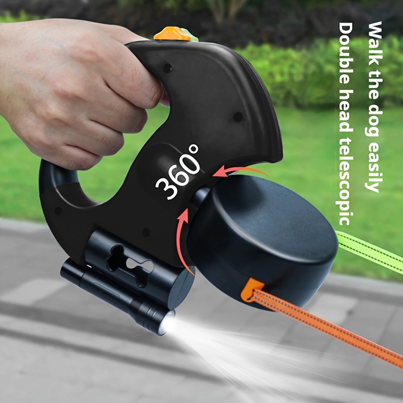 360° Rotating 2-in-1 Retractable Dog Leash