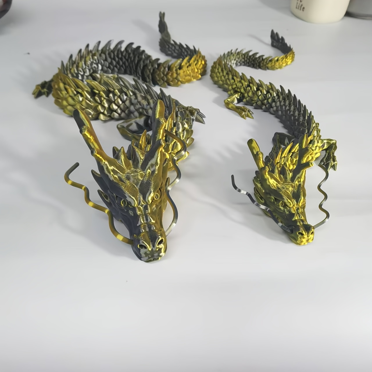 

3d Printed Dragon Figurines 35.43" & 23.62" - Flexible , Home & , Creative Collectibles, Ideal Christmas & Halloween Gifts