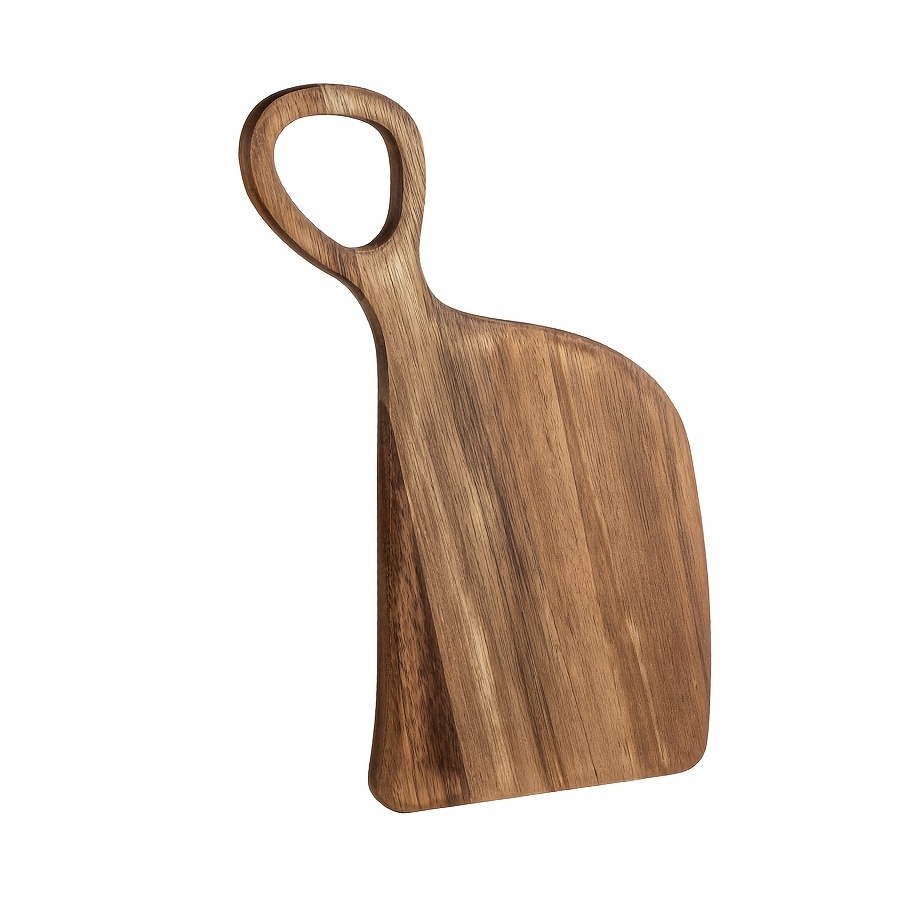 TEMU Planche à découper pour couple en bois d'acacia, Plateau en bois pour steak et pain, Planche à hacher en bois , Planche pour aliments pour bébé