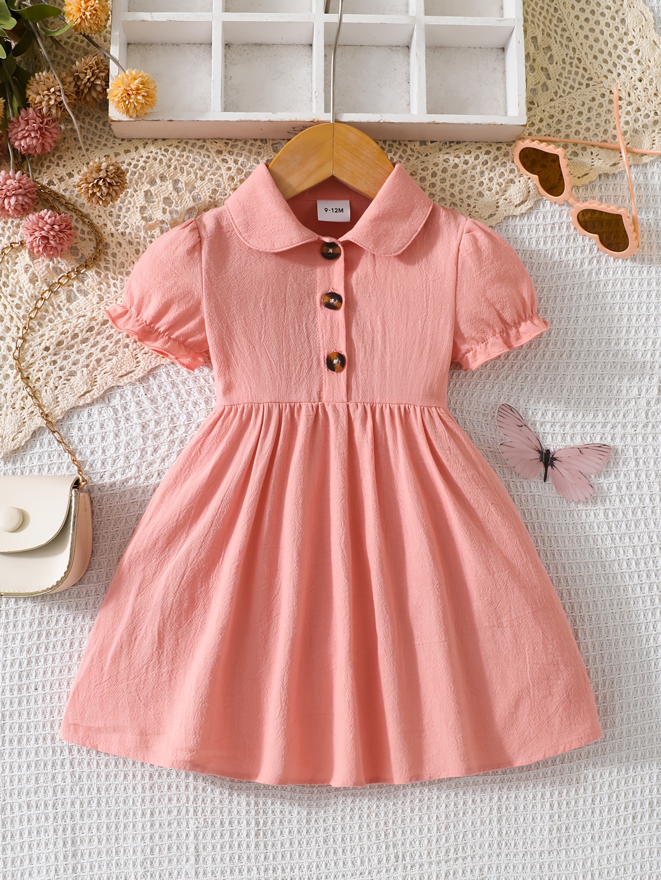 strapless open back dress Giselle Ruffle Mini Dress Medium / White + Orange Floral main image 0