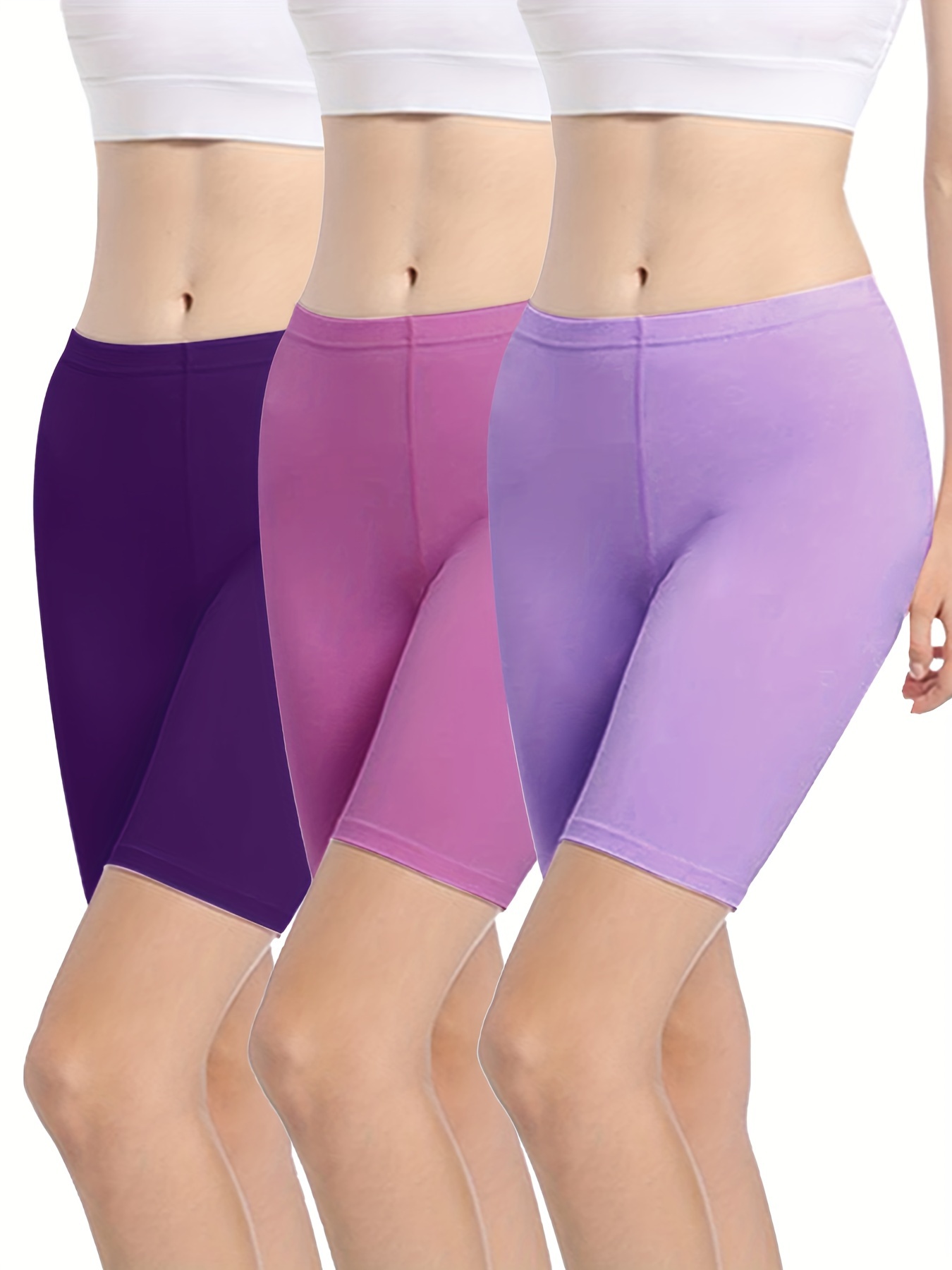 Women's Simple Panties Set Plus Size Solid Seamless Elastic - Temu