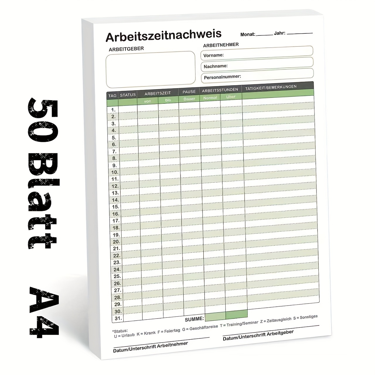 A Planner/work Schedule Notebook For Tracking And Employees' Working Hours, Suitable For Small To Medium-sized