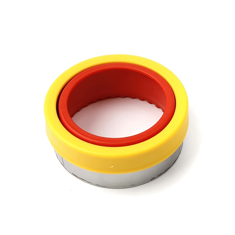 TEMU Stainless Steel Round Cutting Mold, Sandwich Cutting Mold With Hand Guard, Bread Mold, Fruit Cutting Mold, Suitable For Cutting Bread And Fruit,