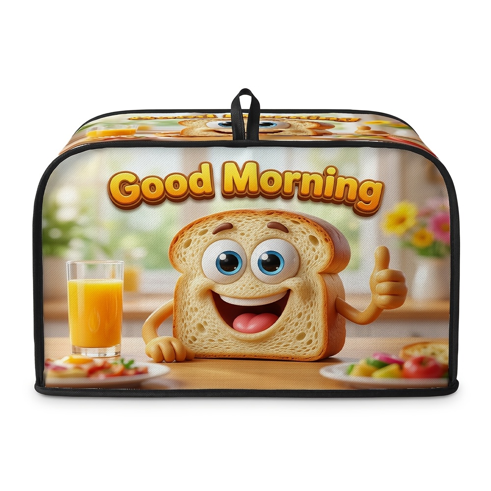 TEMU 1 pièce Housse de grille-pain Kawaii avec motif de toast "" et - Housse -poussière et résistante aux empreintes digitales, adaptée aux