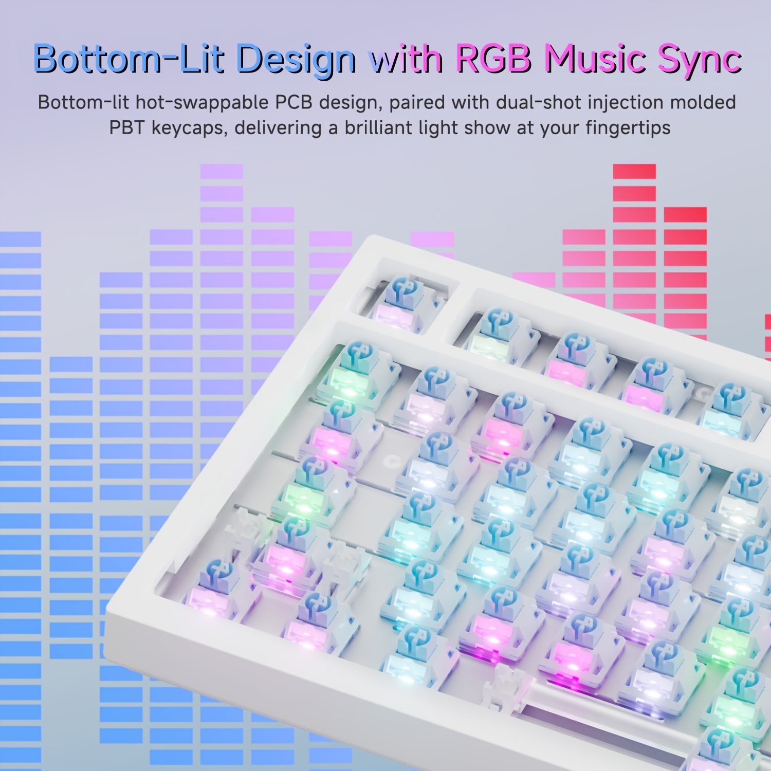 ak820 75 wired mechanical gaming keyboard volume knob - Temu