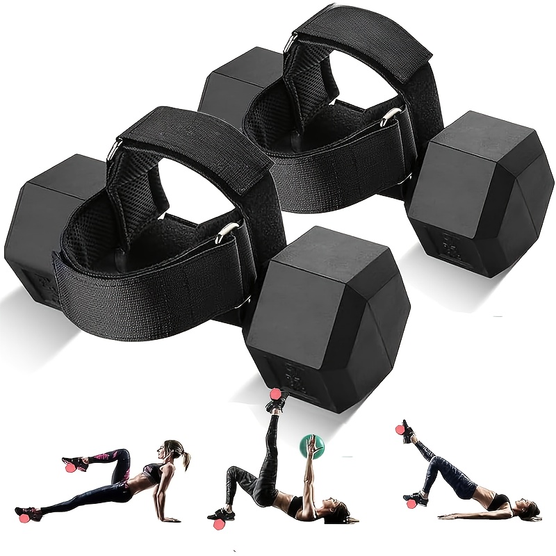 Image of Feet Dumbbell Attachment, Tibialis Trainer Ankle Straps For Feet Weight Lifting Shin Splint, Hamstring Curls, Leg Attachment At Home Gym Equipment