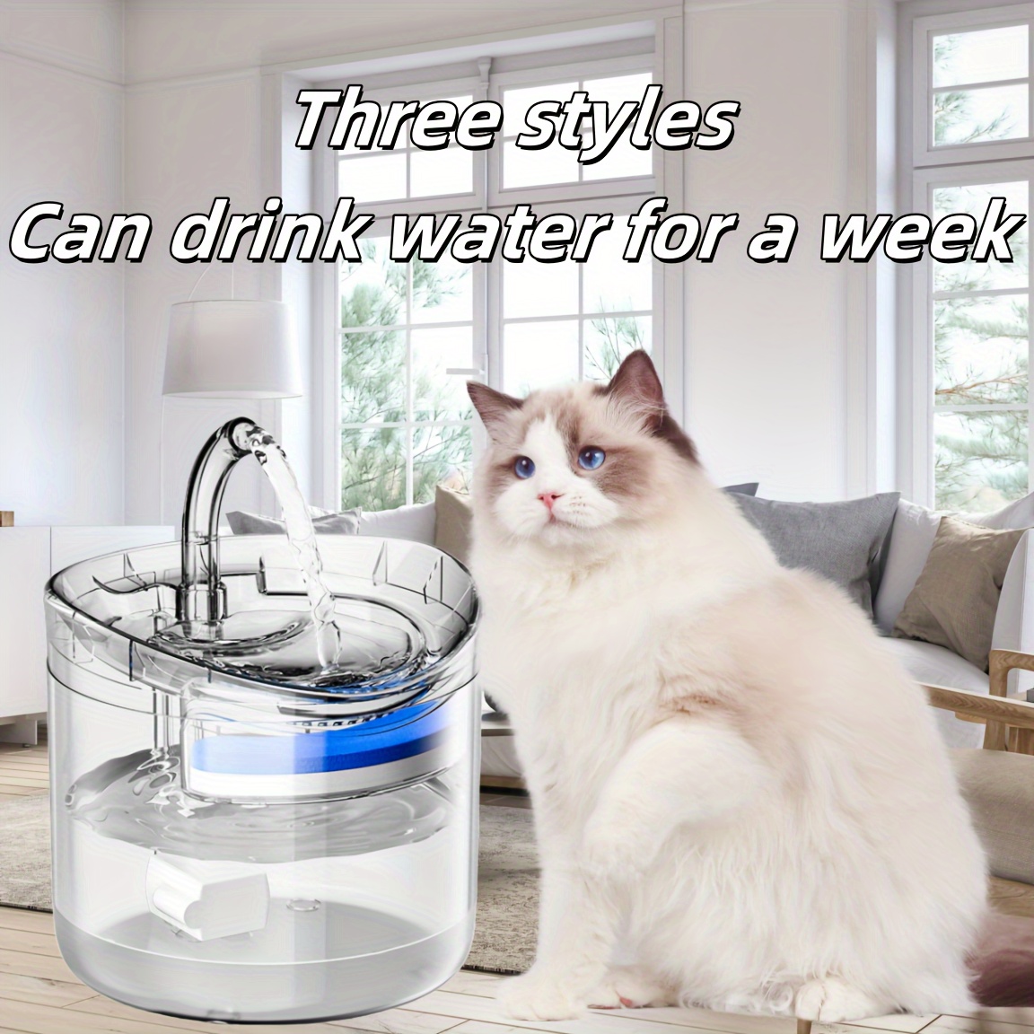 automatic pet water fountain usb powered Temu Bahrain