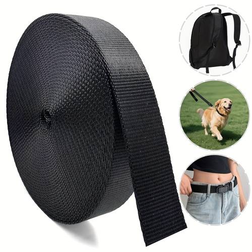 5 yards pack 10 50mm black nylon webbing tape backpack strap pet collar safety belt ribbon band bag clothing diy sewing accessories