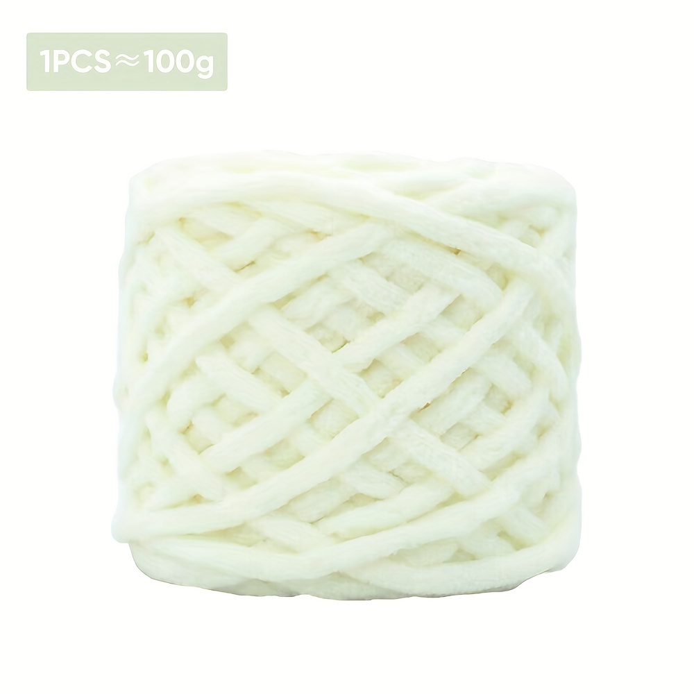 E-shop 100% Polyester Super Dickes Häkelgarn, 100g/1 Kugel, Weich, Warm, Bequem und Flauschig Chenille-Garn für Gestrickte Schals, Mützen, Decken, ,