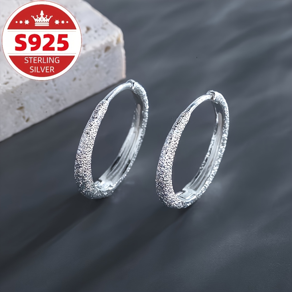 TEMU S925 Sterling Silvery Women's Earrings Sparkling Earrings, A Must-have For, Women's Jewelry, Valentine's Day, Mother's Day, Christmas Gift,