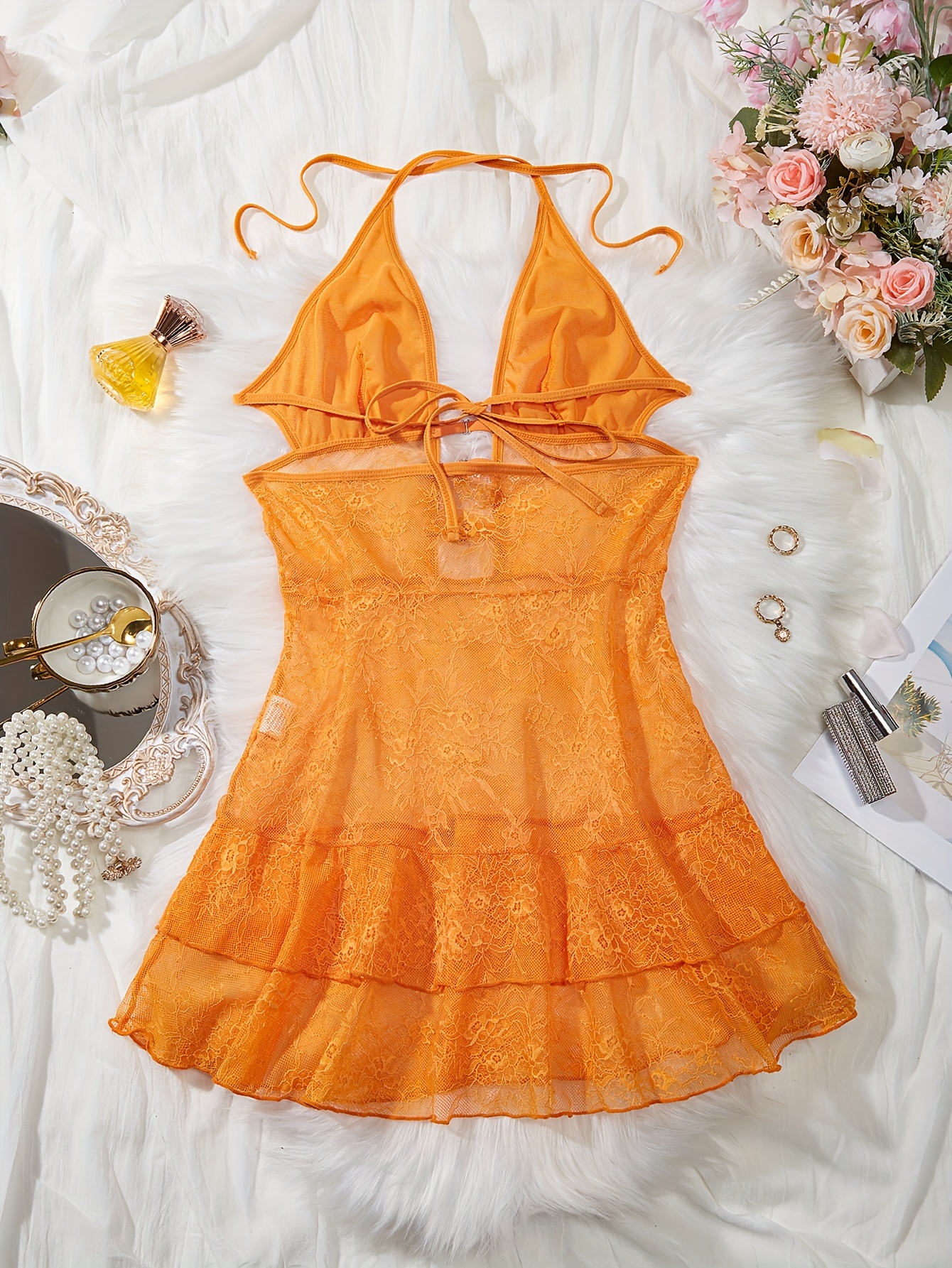 Orange Halter Dress