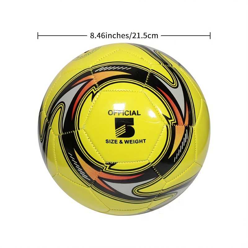 TEMU Official Size & Weight No.5 Soccer Ball - High Quality, Thickened & Wear-resistant Indoor/ & Competition Football With Machine-stitched