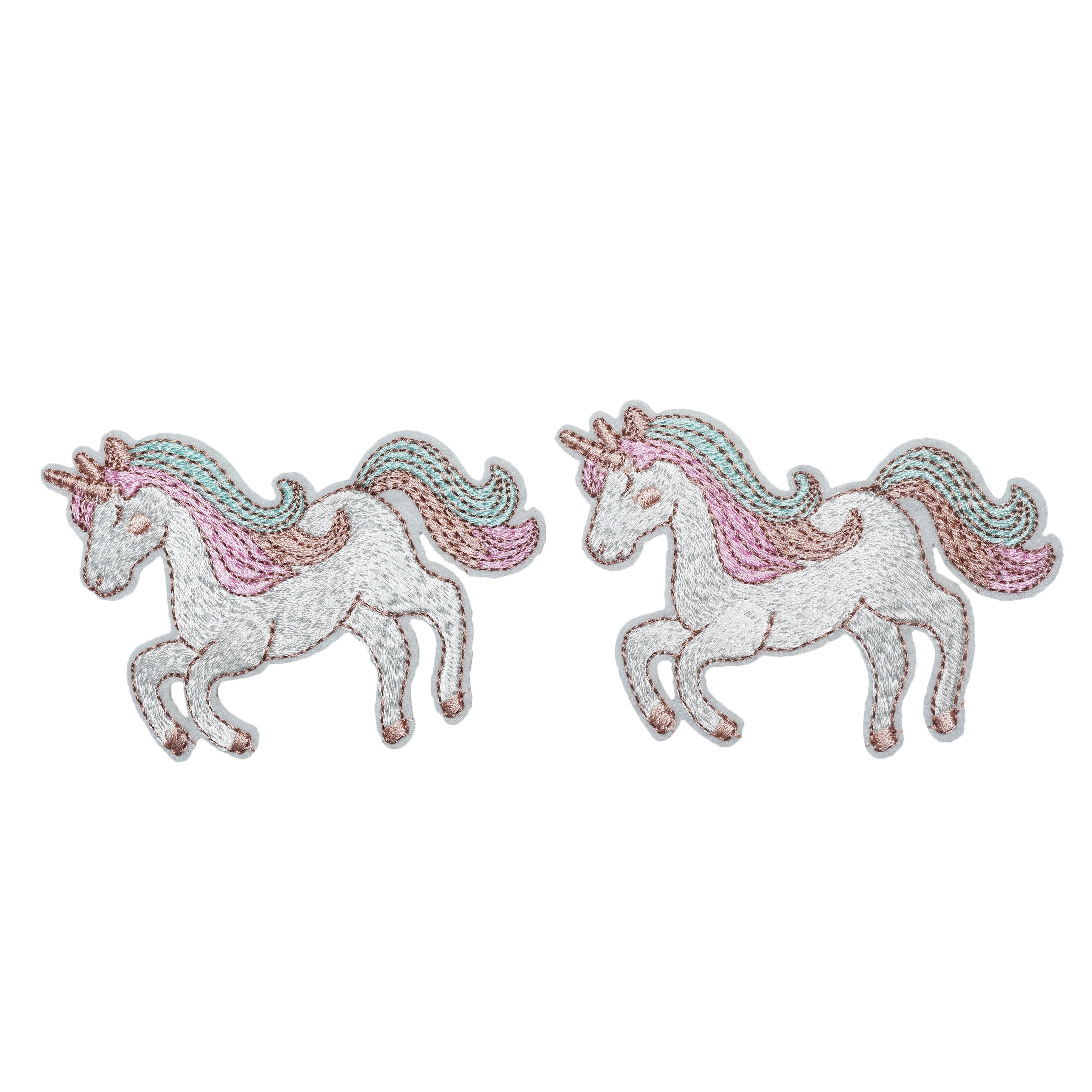 

2pcs Cute Pony Embroidered Iron-on Patches For Girls, Cute Appliques For Clothing, Bags, Hats