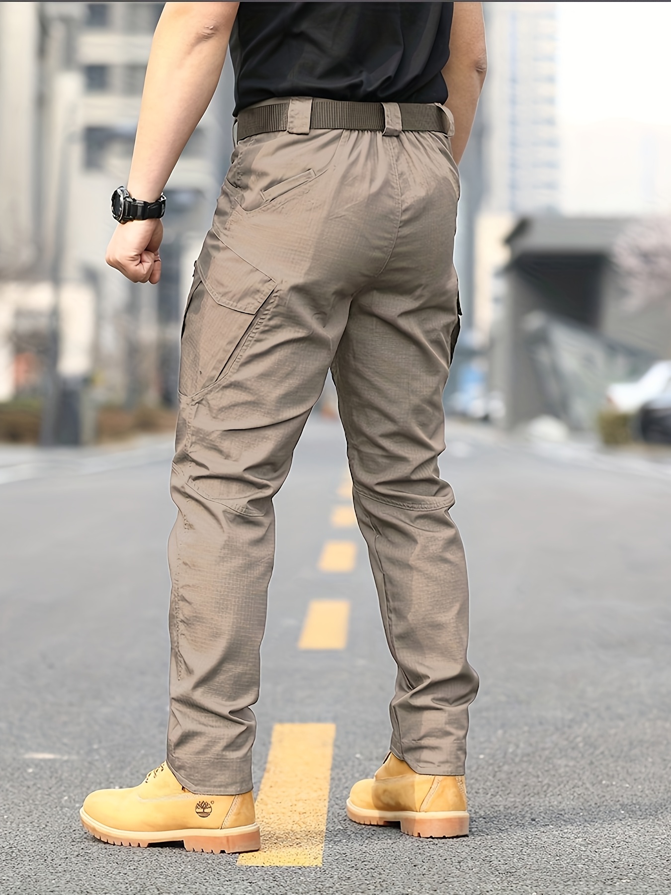 Men's Lightweight Tactical Cargo Pants with Multiple Pockets