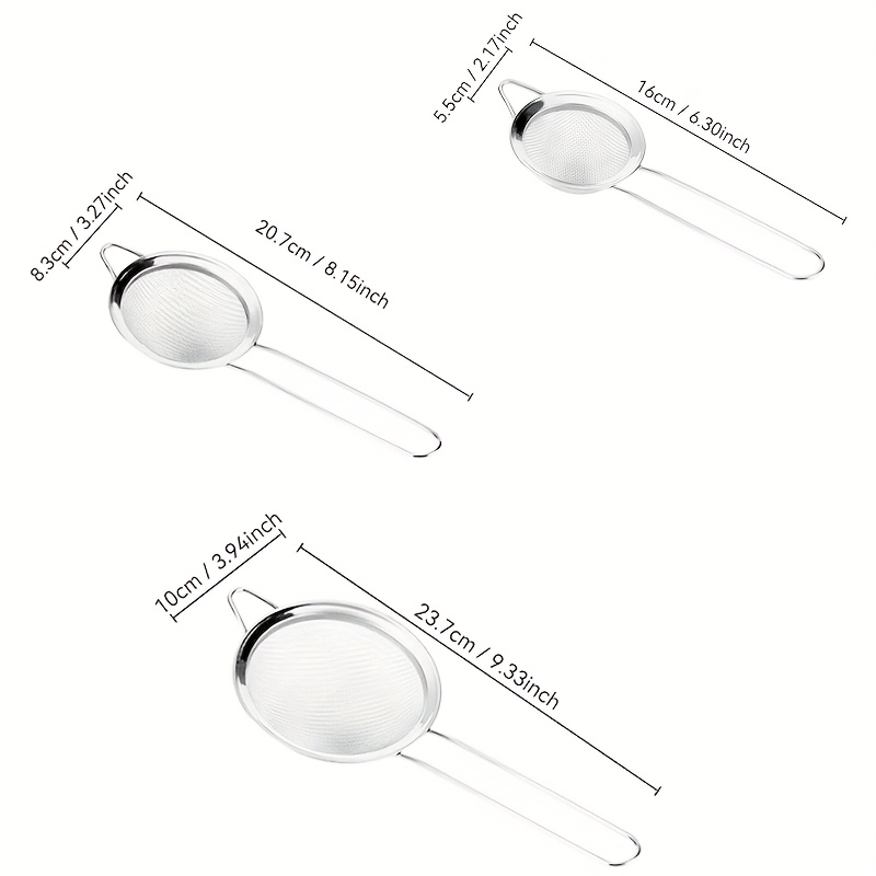 TEMU 1 Colador de Malla , Cuchara Espumadora de Acero Inoxidable, Herramienta de Cocina Multifuncional para Filtrar , Hojas de Té, Aceite para Freír,