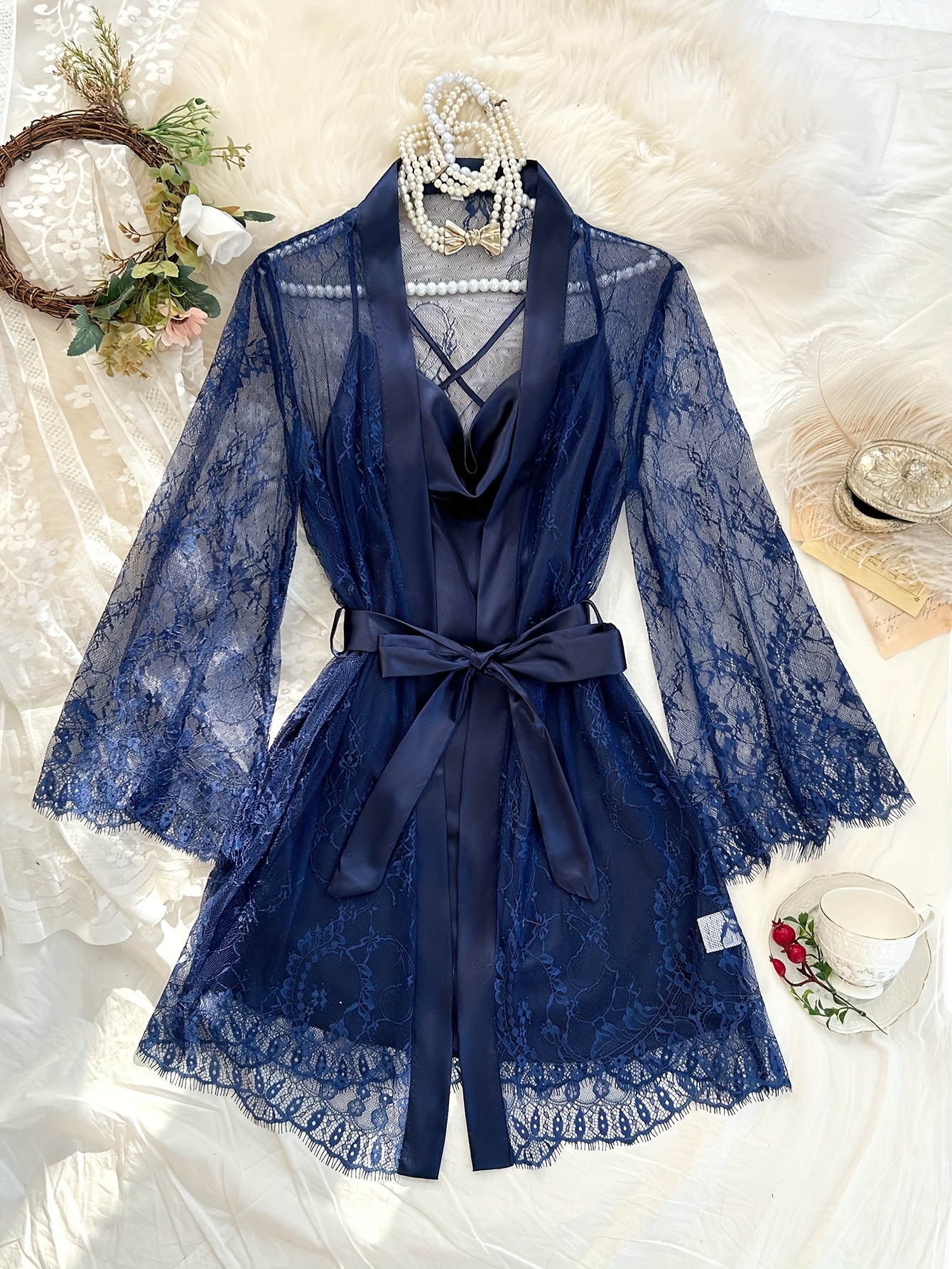 youth fashion solid color tie back pajama set 2pcs for teenager