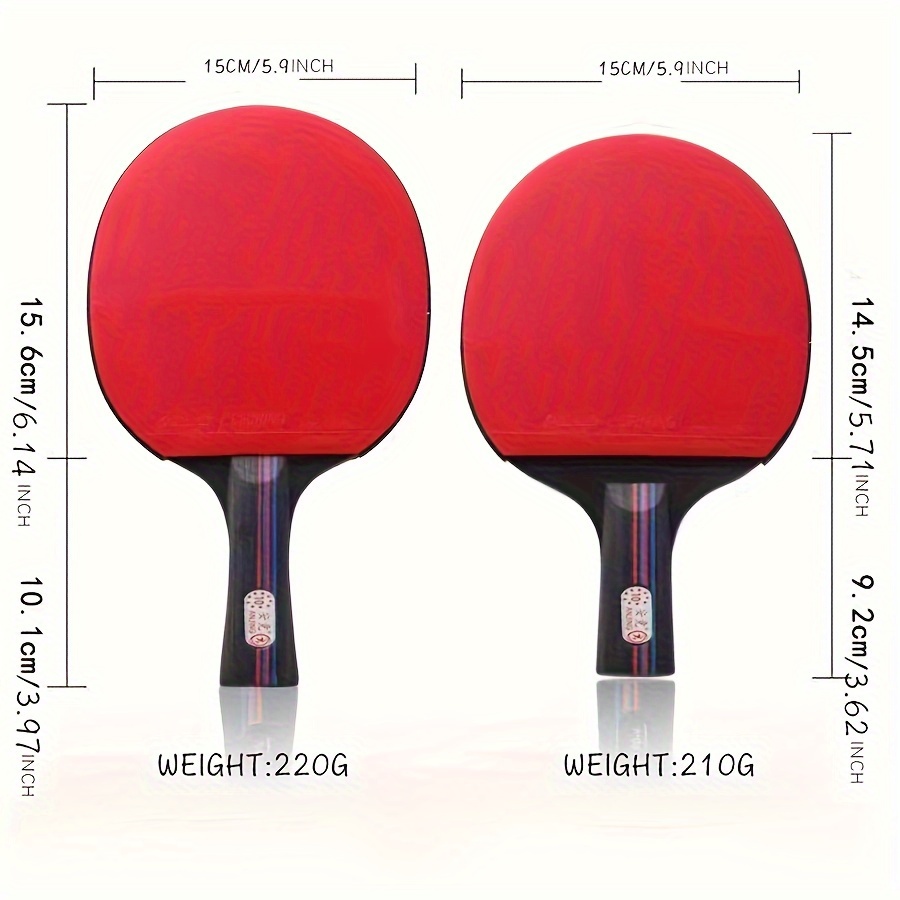   table tennis racket set professional competition adult racket genuine double single racket one long handle horizontal racket short handle straight racket three ball set details 3