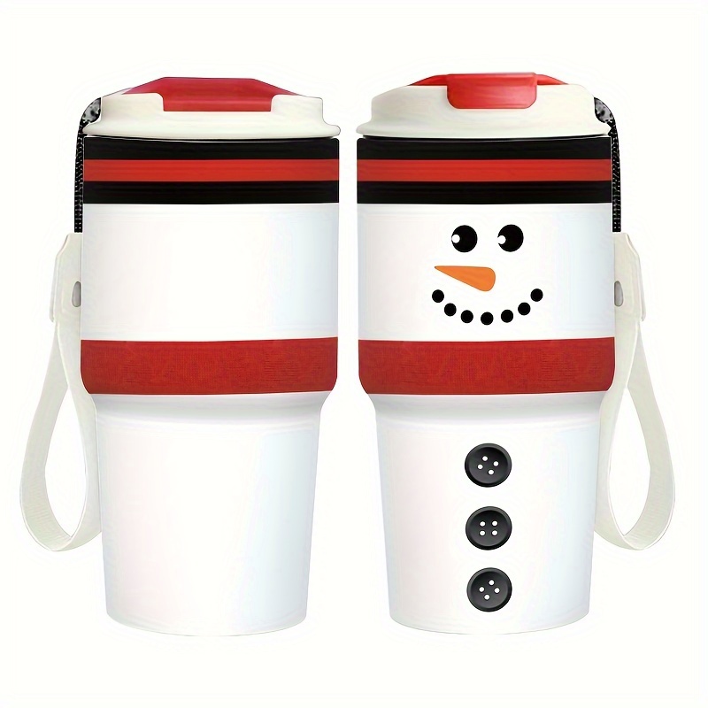 

20oz Snowman Stainless Steel - Double Wall Vacuum Insulated Travel Mug With Fun Christmas Design, Gift , Relatives, , Reusable Drinkware | Snowman Design | Travel Cup