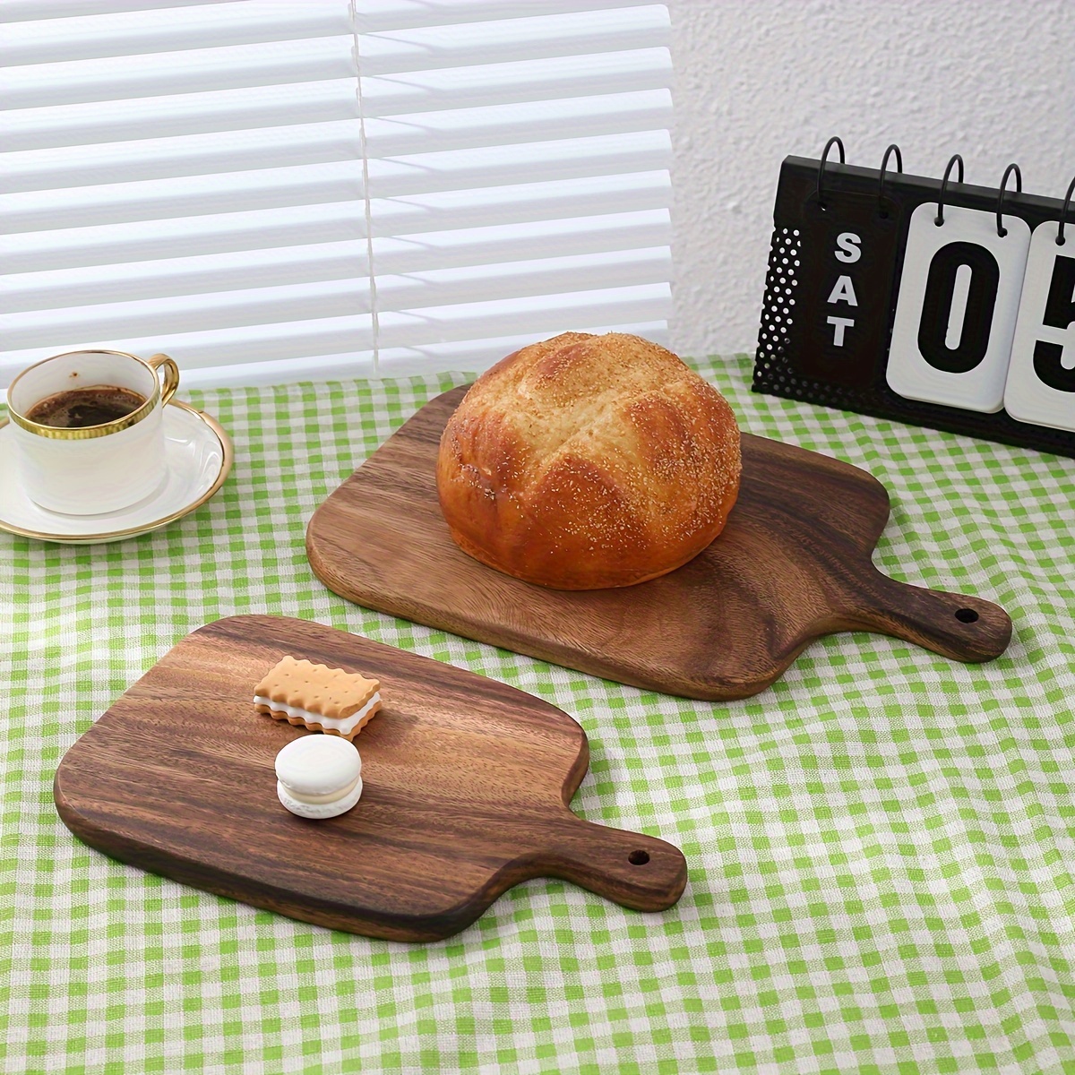 acacia wood cutting boards for food contact bread board and cheese tray set details 5