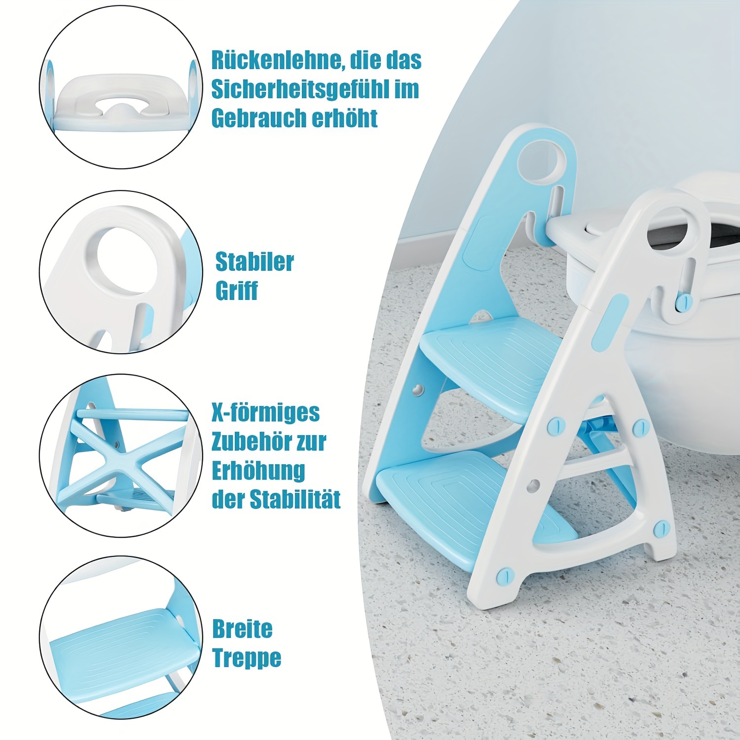 

Toilet , Toilet 1 Stool, Stand, Potty & Height, Pu Padded, Enlarged