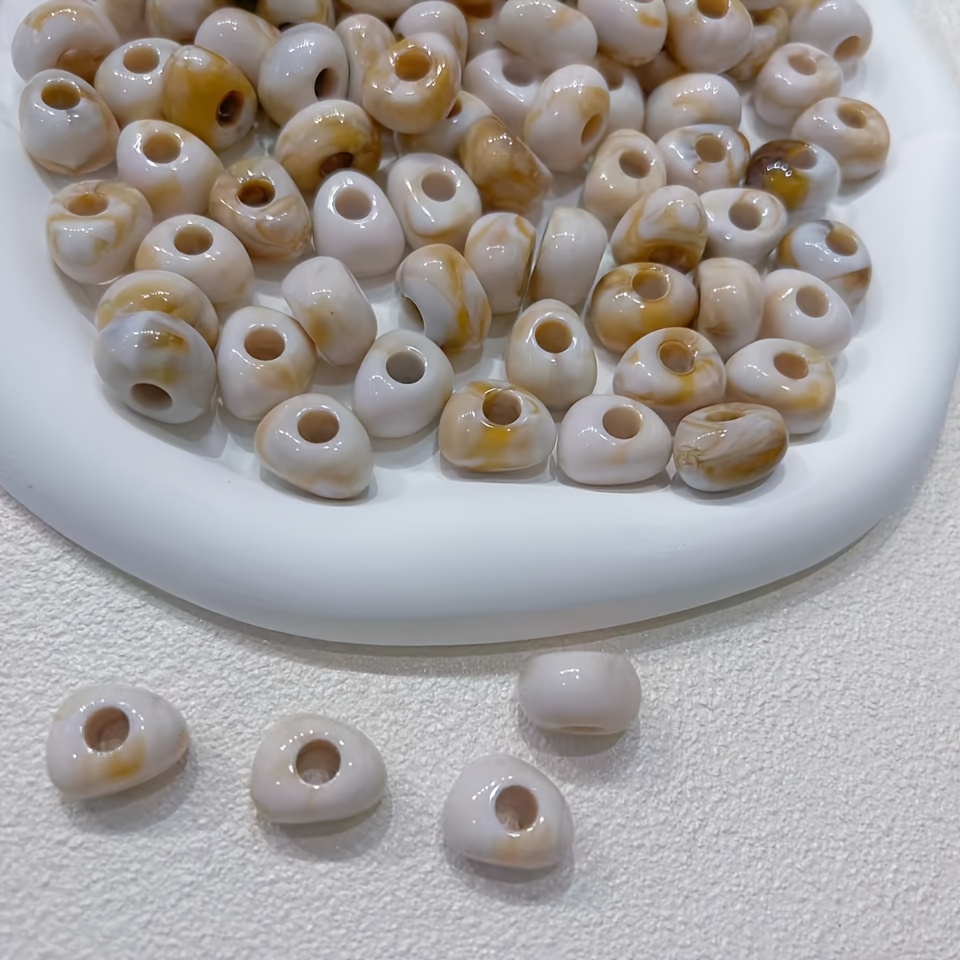 30pcs Acrylic Large-Hole Beads for DIY Jewelry Making