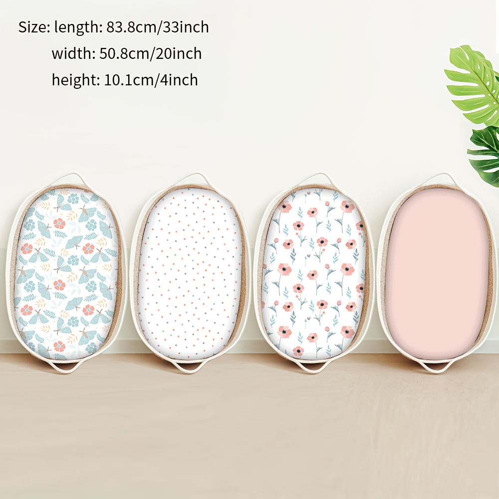 4pcs Baby Crib Bed Sheet Set, Soft & Skin-Friendly