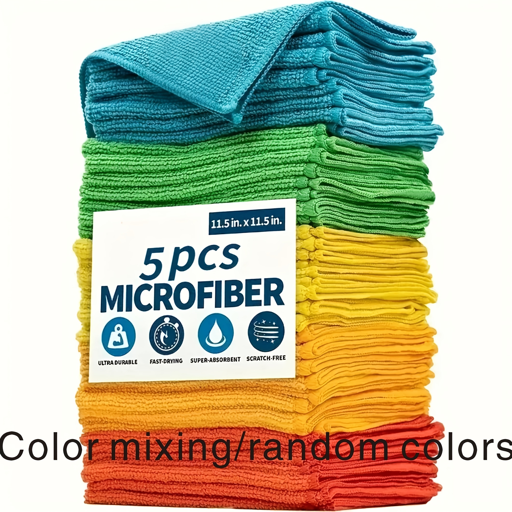 TEMU Juego aleatorio de toallas de cocina multifuncionales de , paño de limpieza prémium, duradero y muy absorbente, para , dormitorio, baño y