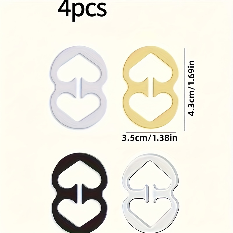 4pcs Bra Shoulder Clips, Invisible Adjustable Underwear Straps Anti Slip Clips, Women's Lingerie & Underwear Accessories