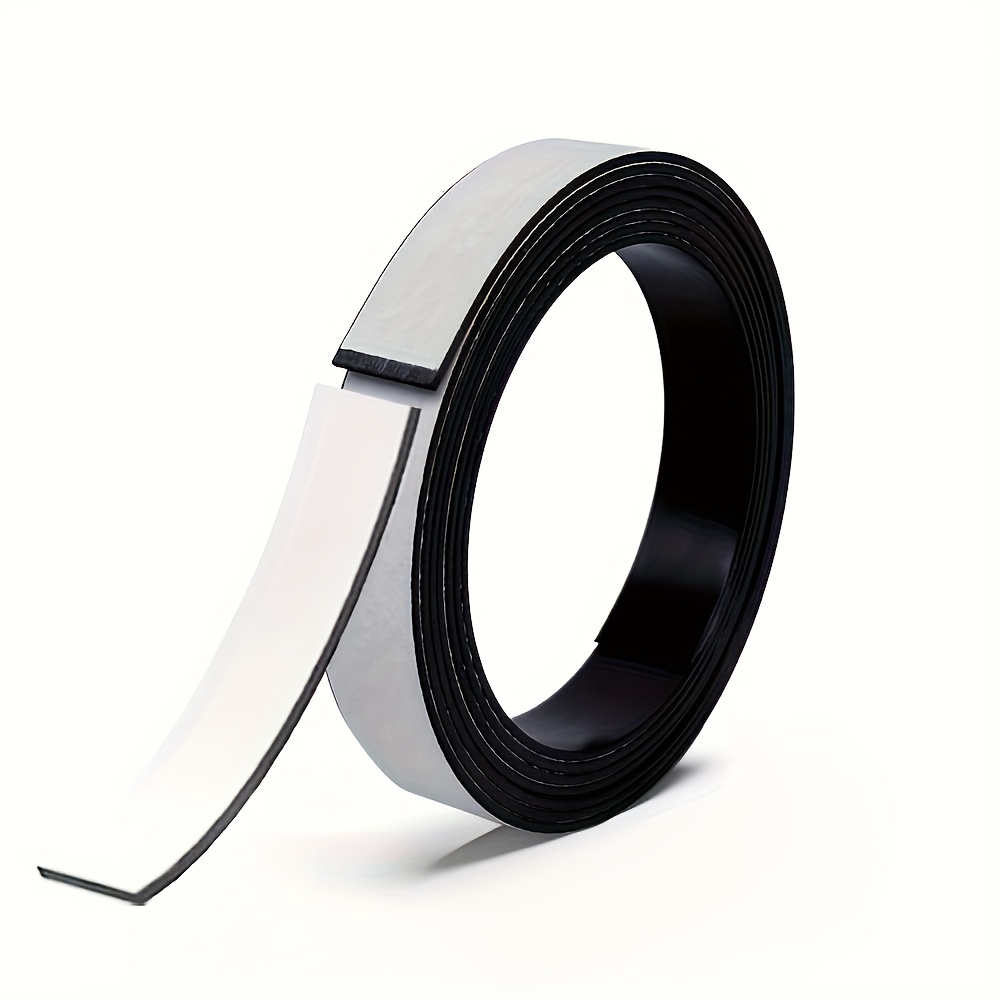 

Versatile Magnetic Tape Roll - 3.3ft, Strong Adhesive & Thick (1.5mm) For Crafts, Office, Whiteboards & Fridge Decor