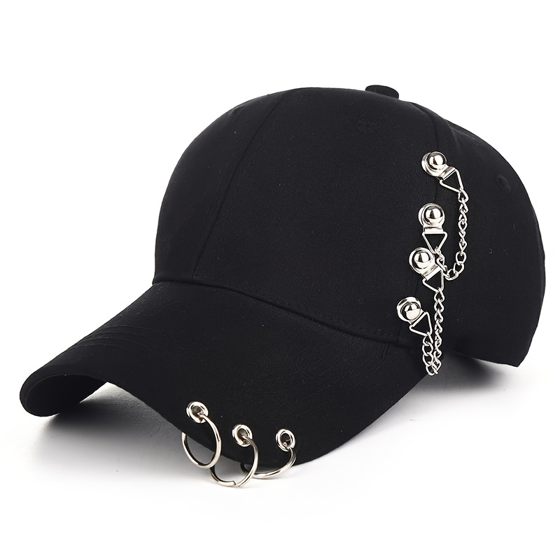 Trendy Embellished Hip-hop Baseball , A For , Offering A Chic And -back Style For