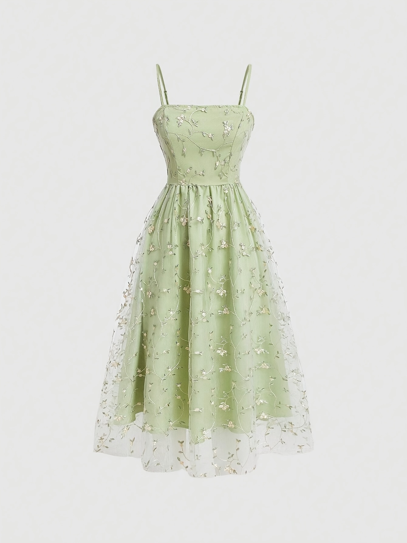 Women's Fashion Floral Print Spaghetti Suspender Dress + *