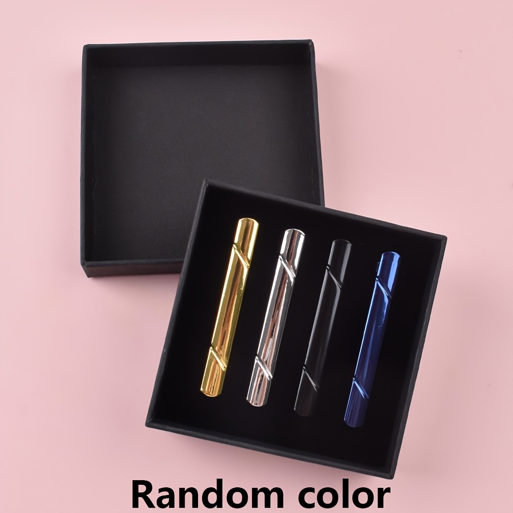 Custom Tie Clips, Laser Engraved, 4pcs Boxed Set